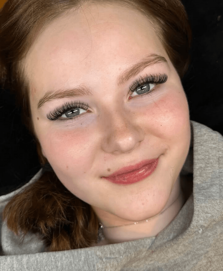 Hybrid Wimpern Nahaufnahme
