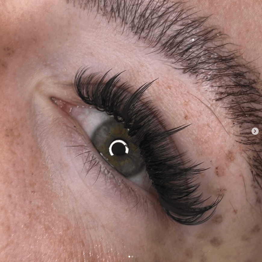 Volume Wimpern Nahaufnahme